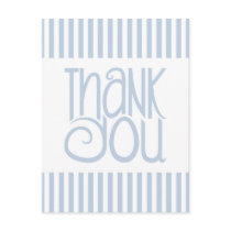Thank You Blue Stripes Postcard