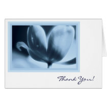 Thank You, Blue Tulip Card, Greeting Template