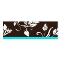 Thank You Bookmark Turquoise Blue Brown trendy business cards