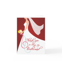 Thank you Bridesmaid - Burgundy Red