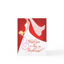 Thank you Bridesmaid - Ruby Red