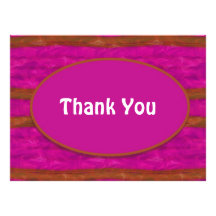 Thank You bright pink Personalized Invites