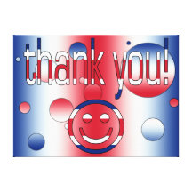 Thank You! Britain Flag Colours Pop Art Canvas Print