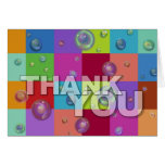 Thank You Card 3D Colour Pattern