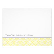 Thank you card - Damask Stripe 13 Custom Invitation