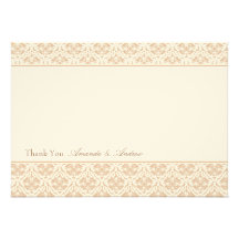Thank you card - Damask Stripe 1 Personalized Invite