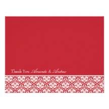 Thank you card - Damask Stripe 2 Custom Invites
