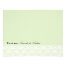 Thank you card - Damask Stripe 6 Personalized Invitations