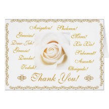 Thank you card in 13 languages