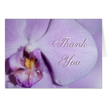 Thank You card Orchid close up