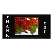 Thank You Card Pack of 10 - Autumn Scene Picture Card