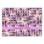 Thank You Card Purple Pink Pixelation