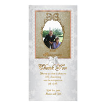 Thank you card special occasion with photo 50th customized photo card