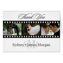 Thank You Cards, wedding photos+monogram