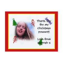 Thank you Christmas postcard