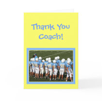 Thank you coach Football players greeting card