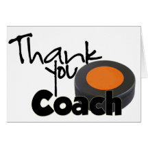 Thank You Coach, Hockey Greeting Cards