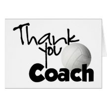Thank You Coach, Volleyball Greeting Card