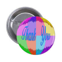 Thank You colourful Pinback Buttons