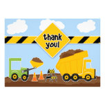 Thank You Construction Flat Card Custom Invite