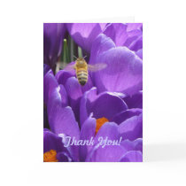 Thank You! "Crocuses and Honey Bee" Card