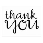 Thank You Cursive black 2 Postcard