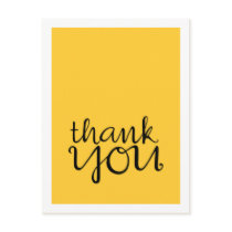 Thank You Cursive black Postcard