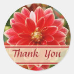 Thank You (Dahlia) Round Sticker