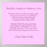 Thank You, Daughter, for Making me a Mom, From ... Print