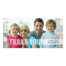 Thank You Family Photo Card