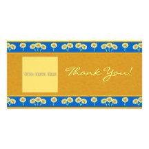 Thank You Flowers 2 Photo Card Template