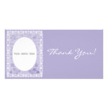 Thank You Flowers Lace Photo Card Template