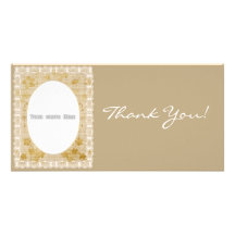 Thank You Flowers Lace Photo Card Template