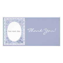 Thank You Flowers Lace Photo Card Template