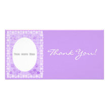 Thank You Flowers Lace Photo Card Template
