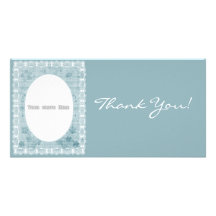 Thank You Flowers Lace Photo Card Template