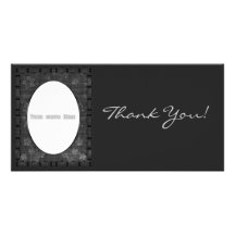 Thank You Flowers Lace Photo Card Template