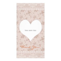 Thank You Flowers Lace Photo Card Template
