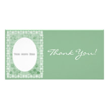 Thank You Flowers Lace Photo Card Template