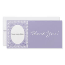 Thank You Flowers Lace Photo Card Template