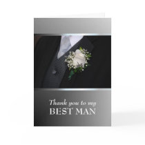 Thank you for being My Best Man - Customize Greeting Card