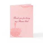 Thank You for Being My Flower Girl Greeting Card
