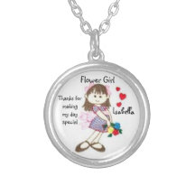 Thank you for  being my Flower Girl Necklace