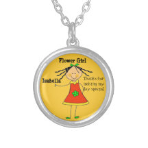 Thank you for  being my Flower Girl Necklace