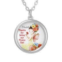 Thank you for  being my Flower Girl Necklace