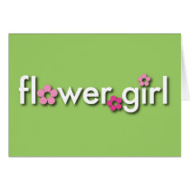 Thank You For Being My Flowergirl! Card cards