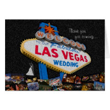Thank you for coming, Our Las Vegas Wedding Card