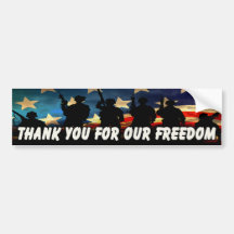 Thank You For Our Freedom 2 Bumper Stickers