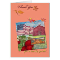 THANK YOU FOR THANKSGIVING FEAST LANDSCAPE cards