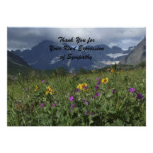 Thank You for Your Sympathy, Mountain Wildflowers Invitations